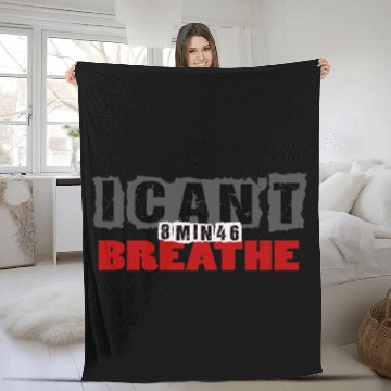 Discover I can't breathe, 8min46, George Floyd death Fleece Blankets