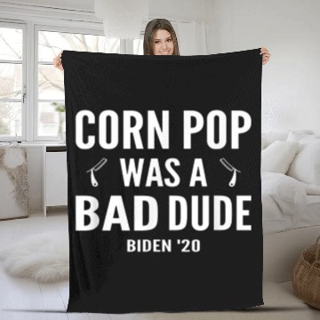 Discover Corn pop was a bad dude biden 2020 Fleece Blankets