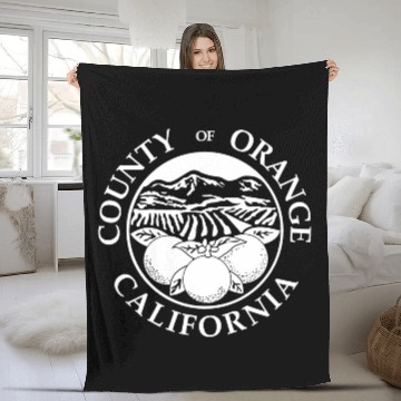Discover Orange County Fleece Blankets
