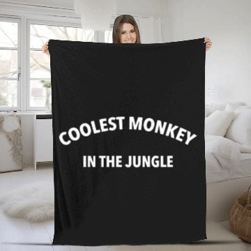 Discover Coolest Monkey In The Jungle Fleece Blankets