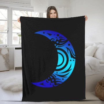 Discover T Tattoo Moon Half Shape Moon Lover Gift Idea Fleece Blankets