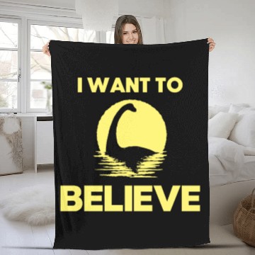 Discover I Want To Believe - Dinosaur Fleece Blankets