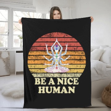 Discover Be a Nice Human Fleece Blankets