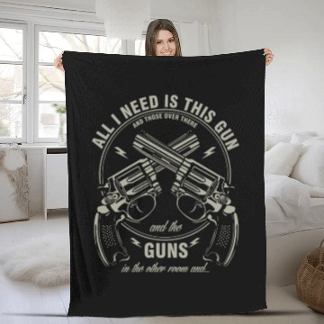 Discover Gun Enthusiast Handgun Gun Amendment Law All I Fleece Blankets