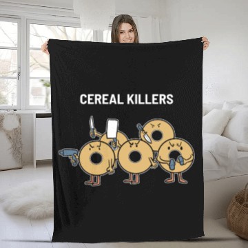 Discover Cereal Killers Funny Person Gift Fleece Blankets