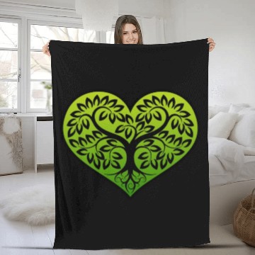 Discover Heart Tree Fleece Blankets