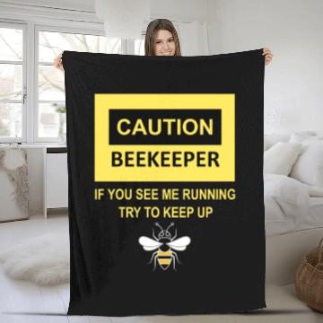 Discover Beekeeping Lovers Bees Beekeeper Gift Fleece Blankets