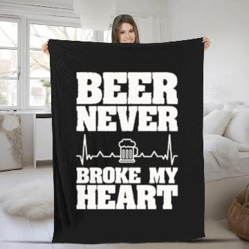 Discover Beer Never Broke My Heart Oktoberfest Gift Fleece Blankets