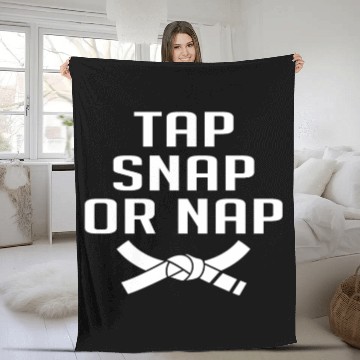 Discover Tap Snap Or Nap - Jiu-jitsu Fleece Blankets
