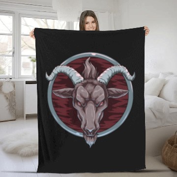 Discover Baphomet Satan Devil - Black Magic Goth Fleece Blankets