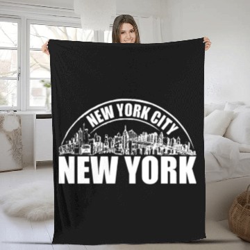 Discover New York City Gift For NY Lover Fleece Blankets