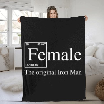 Discover Female The Original Iron Man Fleece Blankets