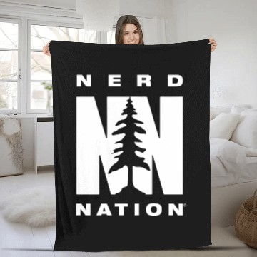 Discover nerd nation Fleece Blankets