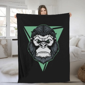 Discover Gorilla Tattoo Art Fleece Blankets