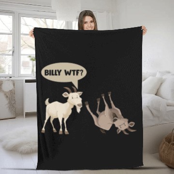 Discover Funny Fainting Goat Hilarious Mountain Animal Fleece Blankets