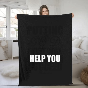 Discover Putting God first will help you succeed Psalm 16:1 Fleece Blankets