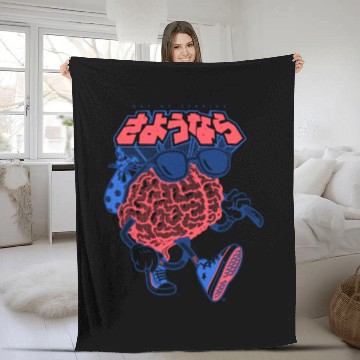 Discover Sayonara Out of Service Brain Vacation Fleece Blankets