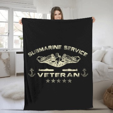 Discover Vintage US Navy Submarine Service Veteran Fleece Blankets