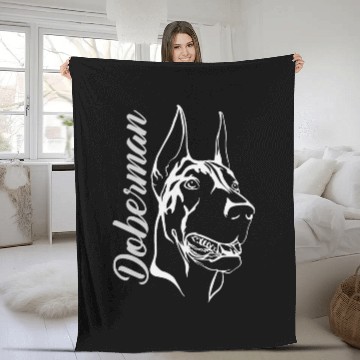 Discover Doberman Fleece Blankets