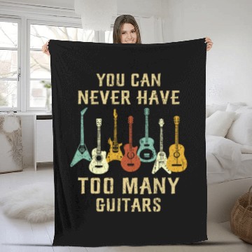 Discover Guitar Saying Fleece Blankets