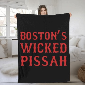 Discover Boston Wicked Pissah Funny Fleece Blankets