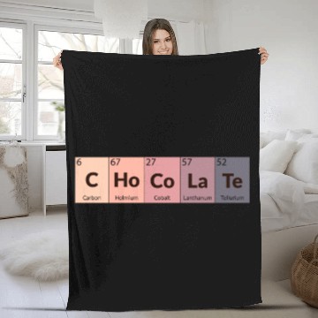 Discover Chocolate Lover Periodic Table Chemistry Science Fleece Blankets