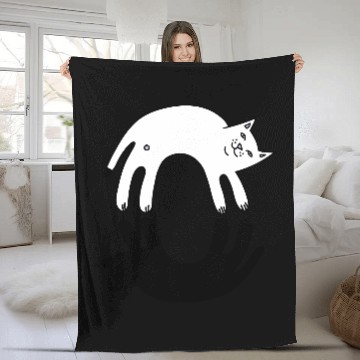 Discover Ying Yang Cat. Cat content Fleece Blankets