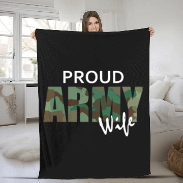 Discover Proud Army Wife - Homecoming Wife Fleece Blankets