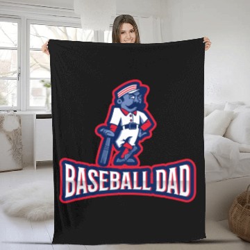 Discover Italian Baseball Fan Dad Father's Day Gift Idea Fleece Blankets
