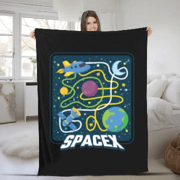Discover SPACEX Fleece Blankets