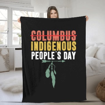 Discover Vintage Indigenous People's Day Not Columbus Day Fleece Blankets