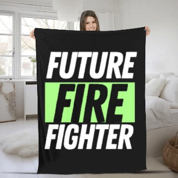 Discover Future Fire Fighter Fleece Blankets