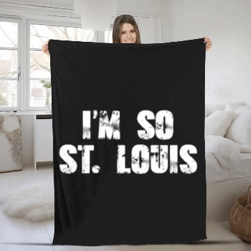 Discover I'm so ST Louis Fleece Blankets