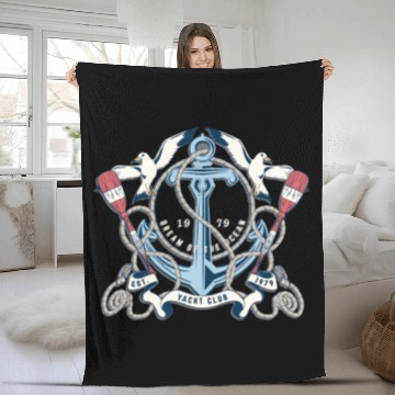 Discover Yacht Club - Awesome sailor Gift Fleece Blankets