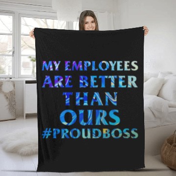 Discover Funny Happy Boss's Day Fleece Blankets My Employees Are