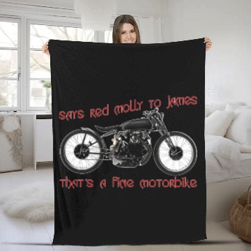Discover Says Red Molly to James Fleece Blankets