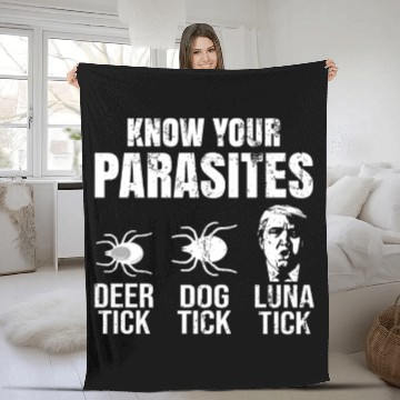 Discover Know Your Lunatic- Funny Anti Trump Fleece Blankets