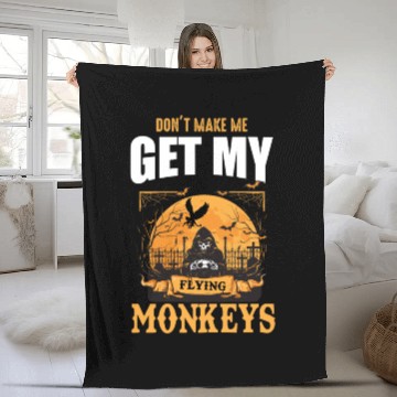 Discover Don t make me flying monkey Fleece Blankets