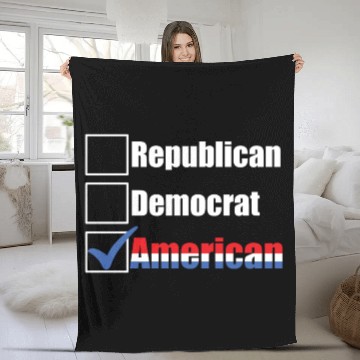 Discover Republican Democrat American Patriotic Anti Fleece Blankets