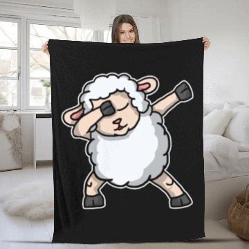 Discover Funny Dabbing Sheep Dab Dance Lamb Lover Gift Fleece Blankets