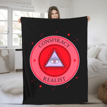 Discover conspiracy realist for conspiracy theorists free t Fleece Blankets