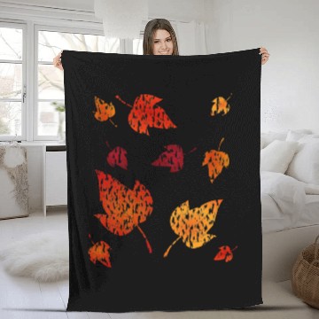 Discover autumn leaves Fleece Blankets
