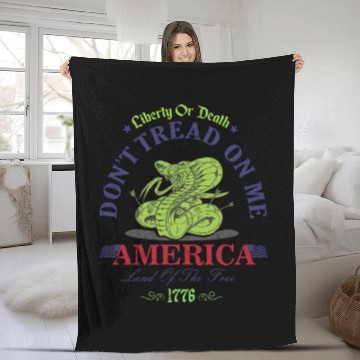 Discover American Cobra - Land of the Free! Fleece Blankets