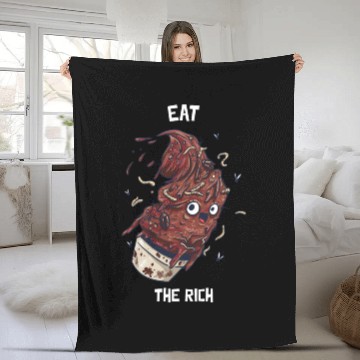 Discover Eat The Rich Worms In Ice Cream Fleece Blankets