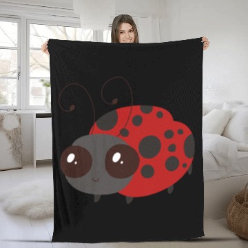 Discover Ladybug Fleece Blankets