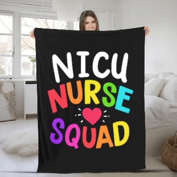 Discover NICU Nurse Squad Newborn Hospital Emergency Gift Fleece Blankets