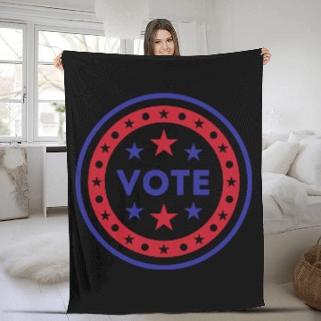 Discover Vote US Election 2020 stars and stripes Fleece Blankets