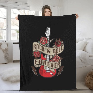 Discover Rock and Roll Fleece Blankets