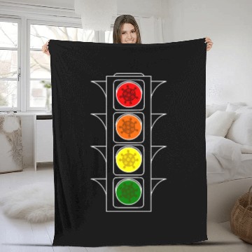 Discover 2reborn Corona Traffic Light d19 Virus Pandemie wh Fleece Blankets
