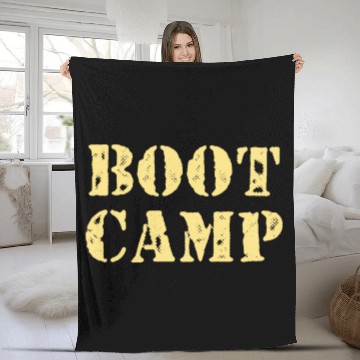 Discover Boot Camp Fleece Blankets Military Bootcamp Fitness Fleece Blankets